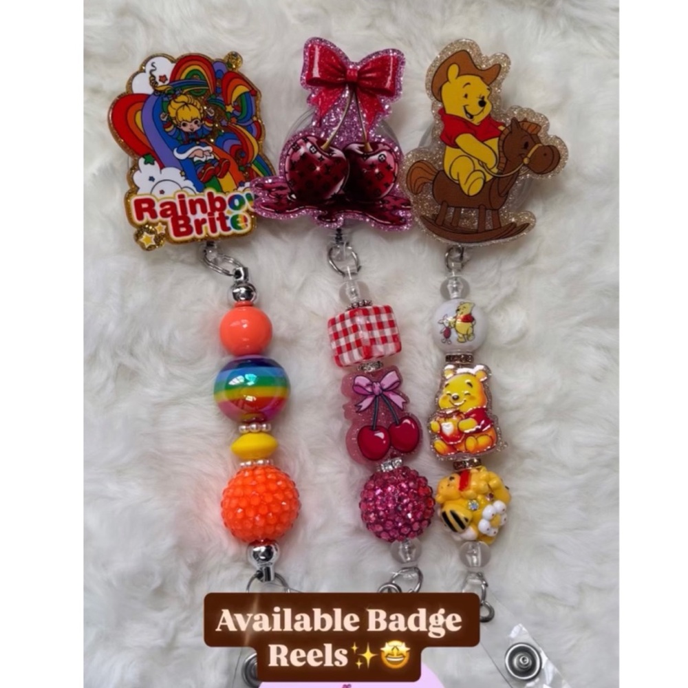Cartoon character badge reels